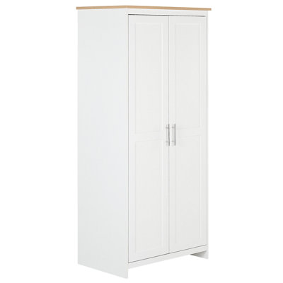 Beliani Traditional 2 Door Wardrobe White SELLIN