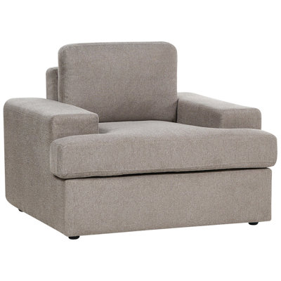 Beliani Traditional Armchair ALLA Fabric Taupe