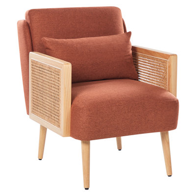 Beliani Traditional Armchair Orange ORUM