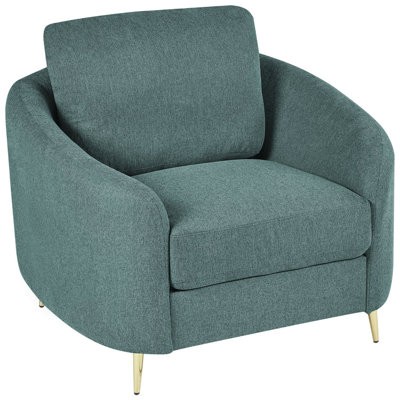 Beliani Traditional Armchair TROSA Fabric Green