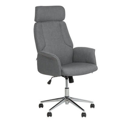 Beliani Traditional Office Chair Grey PILOT