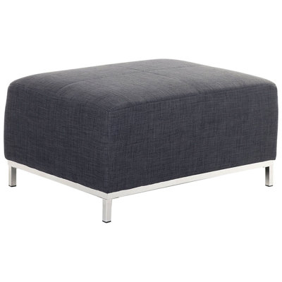 Beliani Traditional Ottoman OSLO Fabric Dark Grey