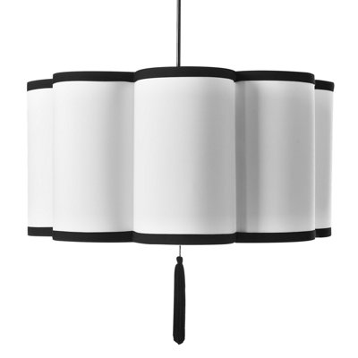 Beliani Traditional Pendant Lamp PALAMAR White