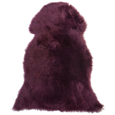 Beliani Traditional Sheepskin Rug Purple ULURU