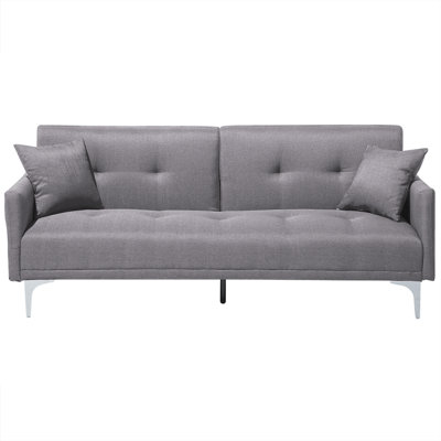 Beliani Traditional Sofa Bed LUCAN Grey