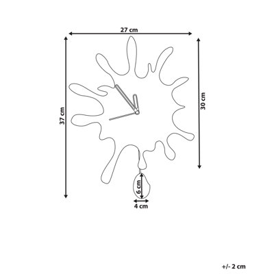 Beliani Wall Clock FULLY White