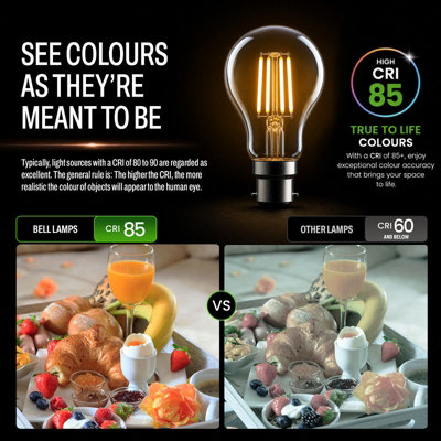 OSRAM LED GLS Light Bulbs 9W (60W Equivalent) B22 Bayonet - Warm White Frosted 3 Pack