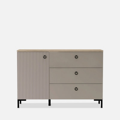 Bella 3 Drawers 1 Door Modern Loft Style Sideboard