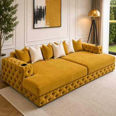 Bella Cinema Sofa Tv Room Chesterfield Design With Optional Cup Holders ...