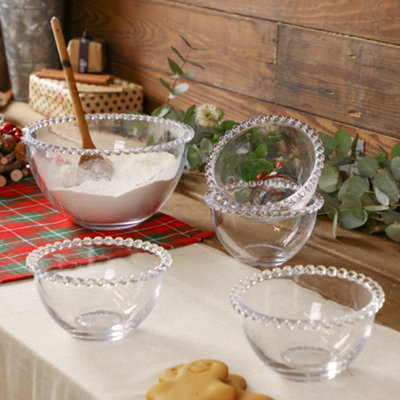 Bella Perle Trifle and Dessert Kitchen Baking Serving Bowl Set Gift Idea