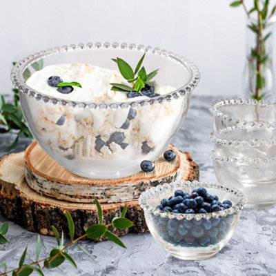 Bella Perle Trifle and Dessert Kitchen Baking Serving Bowl Set Gift Idea