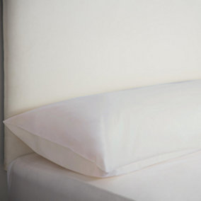 Belladorm Easycare Percale Bolster Pillowcase White (Double)