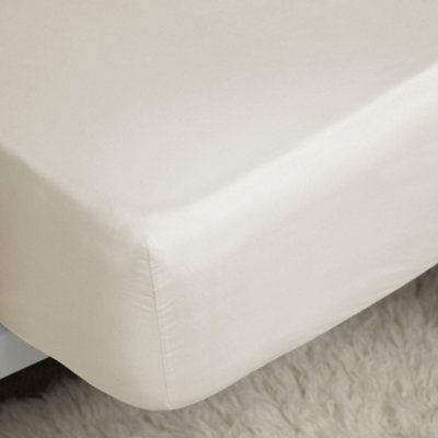 Belladorm Pima Cotton 450 Thread Count Extra Deep Fitted Sheet Ivory (Double)