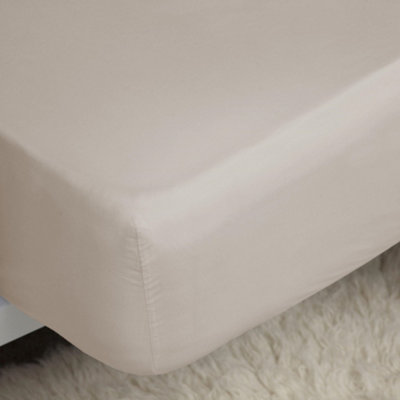 Belladorm Pima Cotton 450 Thread Count Extra Deep Fitted Sheet Oyster (Emperor)