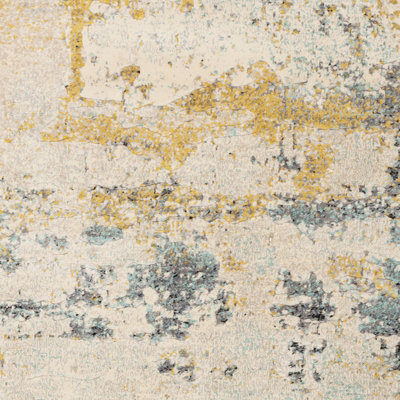 BELLATRIX Abstract Modern Marble Mustard Area Rug 160 x 220 cm