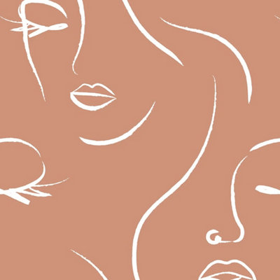 Belle Wallpaper In Terracaotta