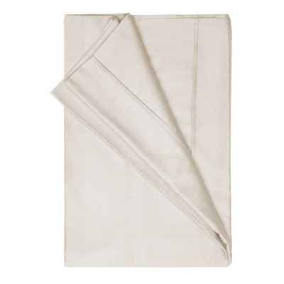 Belledorm 100% Cotton Sateen Flat Sheet Ivory (Double)