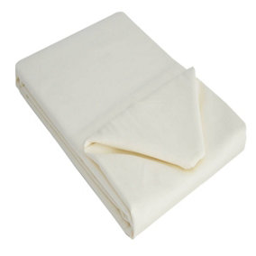 Belledorm 100% Cotton Sateen Flat Sheet Ivory (Emperor)