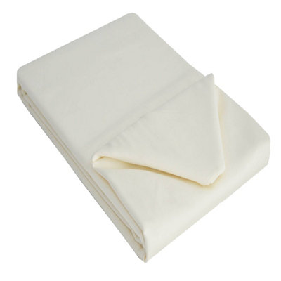 Belledorm 100% Cotton Sateen Flat Sheet Ivory (Single)