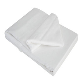 Belledorm 100% Cotton Sateen Flat Sheet White (Double)