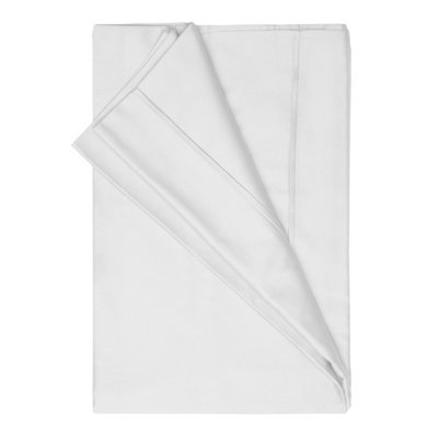 Belledorm 100% Cotton Sateen Flat Sheet White (Kingsize)