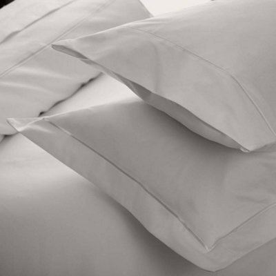 Belledorm 1000TC Egyptian Cotton Square Oxford Pillowcase Platinum (65 x 65cm)