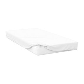 Belledorm 200 Thread Count Cotton Percale Deep Fitted Sheet White (Double)