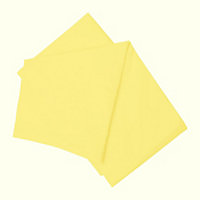 Belledorm 200 Thread Count Cotton Percale Flat Sheet Lemon (Single)