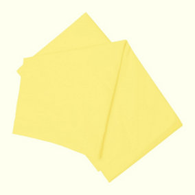 Belledorm 200 Thread Count Cotton Percale Flat Sheet Lemon (Single)