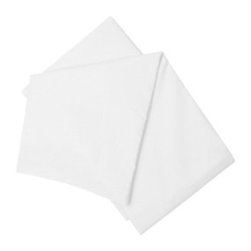 Belledorm 200 Thread Count Cotton Percale Flat Sheet White (Kingsize)