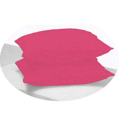 Belledorm 200 Thread Count Egyptian Cotton Housewife Pillowcases (Pair) Cerise Pink (One Size)