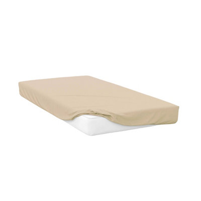 Belledorm 400 Thread Count Egyptian Cotton Extra Deep Fitted Sheet Cream (Single)