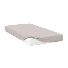 Belledorm 400 Thread Count Egyptian Cotton Extra Deep Fitted Sheet Oyster (Double)