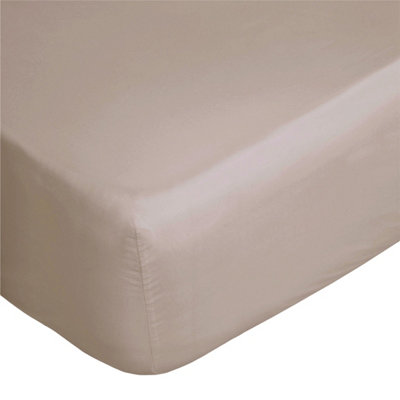 Belledorm 400 Thread Count Egyptian Cotton Extra Deep Fitted Sheet Oyster (Single)