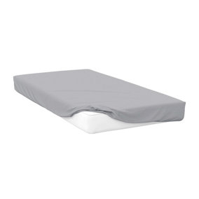 Belledorm 400 Thread Count Egyptian Cotton Extra Deep Fitted Sheet Platinum (Single)