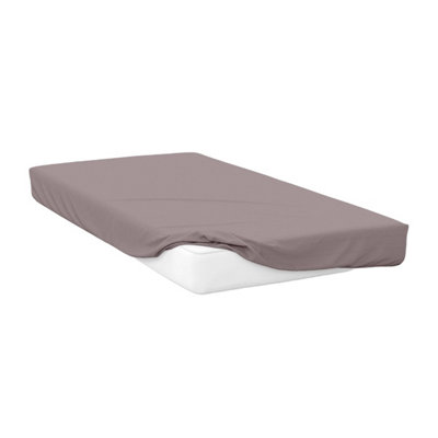 Belledorm 400 Thread Count Egyptian Cotton Fitted Sheet Pewter (Single)