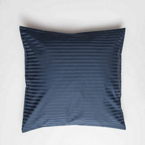 Belledorm 540 Thread Count Satin Stripe Continental Pillowcase Navy (One Size)