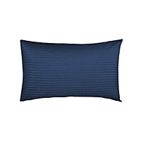 Belledorm 540 Thread Count Satin Stripe Housewife Pillowcases (Pair) Navy (One Size)