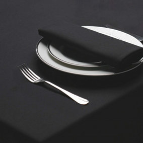 Belledorm Amalfi Rectangular Table Cloth Black (132 x 178cm)