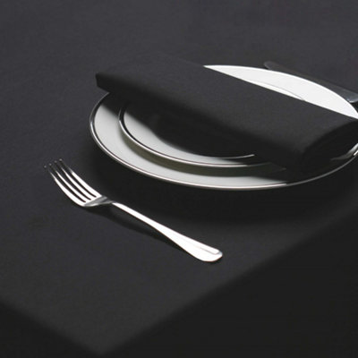 Belledorm Amalfi Rectangular Table Cloth Black (178 x 366cm)