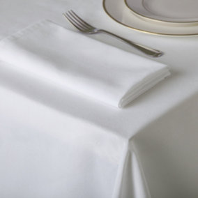 Belledorm Amalfi Rectangular Table Cloth White (132 x 178cm)