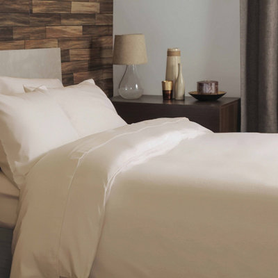Belledorm Brushed Cotton Duvet Cover Cream (Kingsize)
