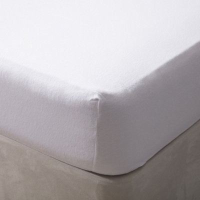Belledorm Brushed Cotton Extra Deep Fitted Sheet White (Kingsize)