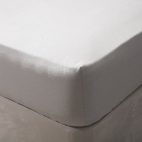 Belledorm Brushed Cotton Fitted Sheet Grey (Kingsize)