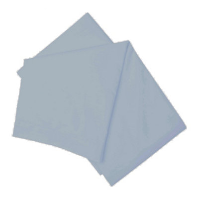 Belledorm Brushed Cotton Flat Sheet Blue (Kingsize) DIY at B&Q