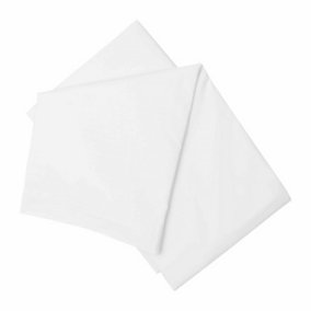 Belledorm Brushed Cotton Flat Sheet White (Double)