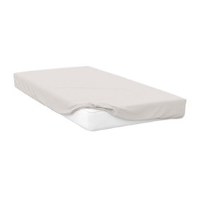 Belledorm Cotton Sateen 1000 Thread Count Extra Deep Fitted Sheet Ivory (Single)