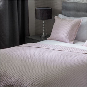 Belledorm Crompton Quilted Throw Powder Pink (One Size)