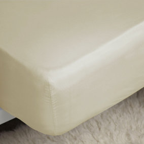 Belledorm Easycare Percale Extra Deep Fitted Sheet Cream (Double)