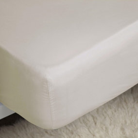 Belledorm Easycare Percale Extra Deep Fitted Sheet Ivory (Double)